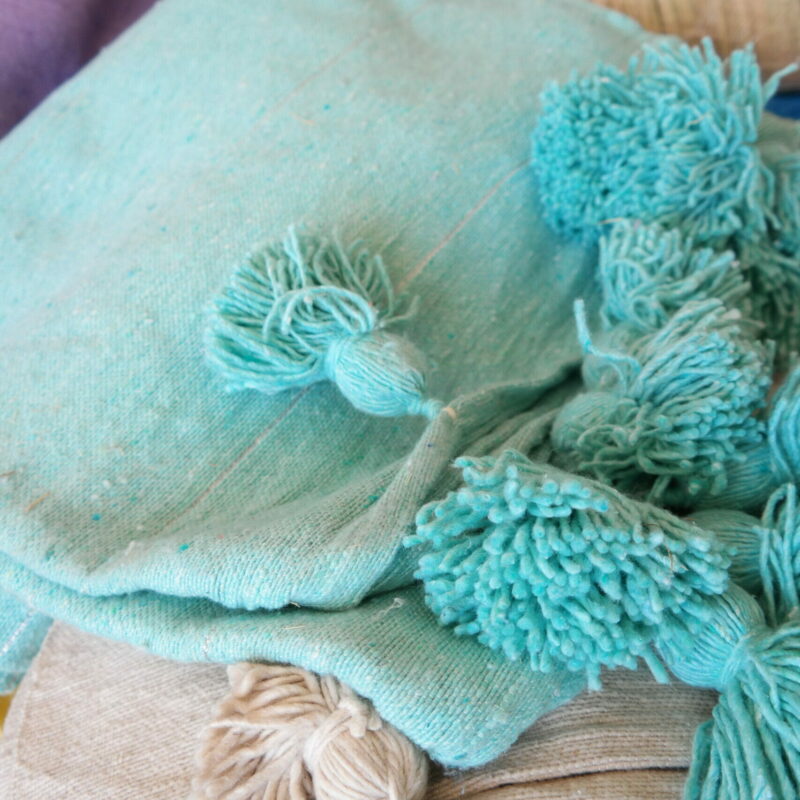 turquoise cotton blanket