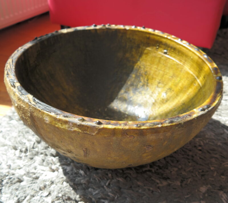 Large yellow ochre bowl