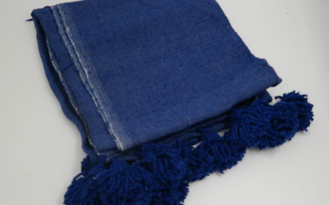 Blauw katoenen plaid
