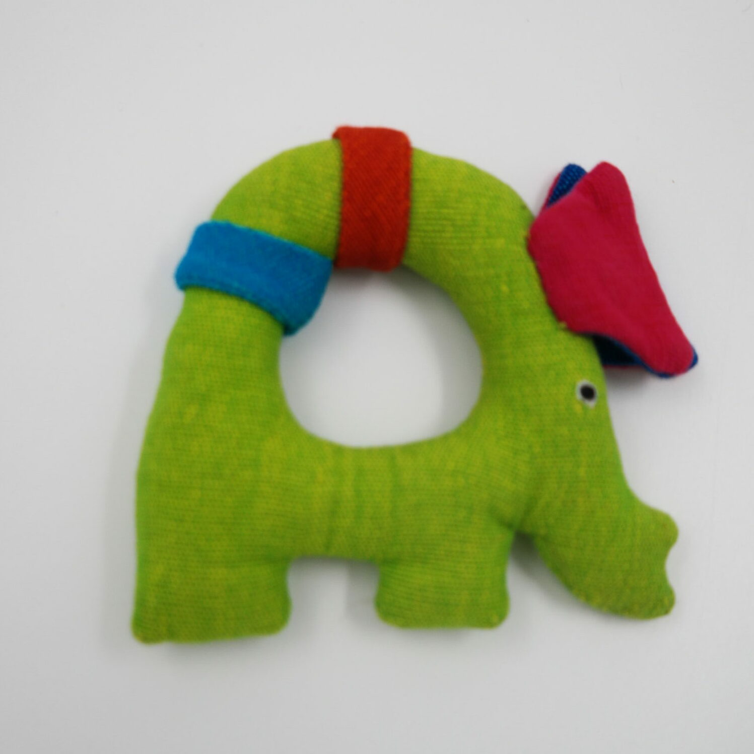Kleine lime katoenen knuffel-olifant