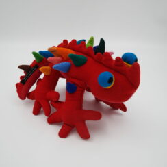 Red cotton toy dragon
