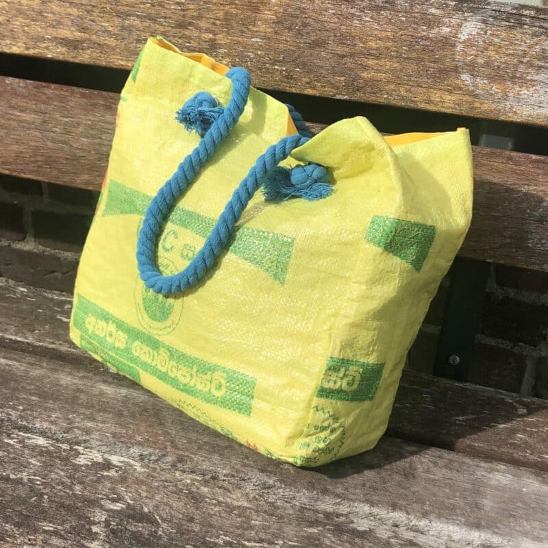 bag of old ricebags - yellow