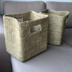 vierkanten rieten mand uit Sri Lanka