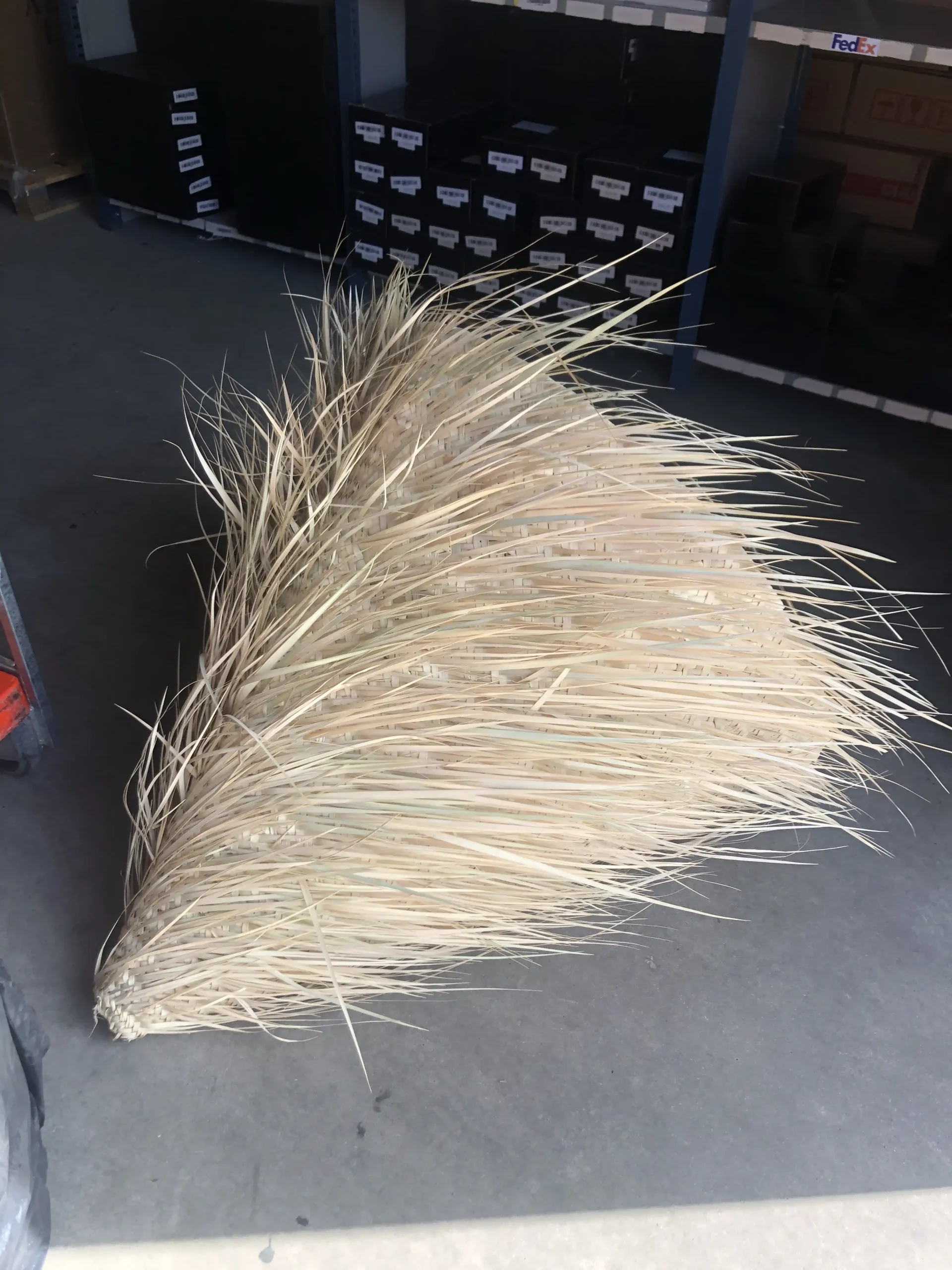 hoge wilde lamp van palmbladeren - 85 cm - Afbeelding 2