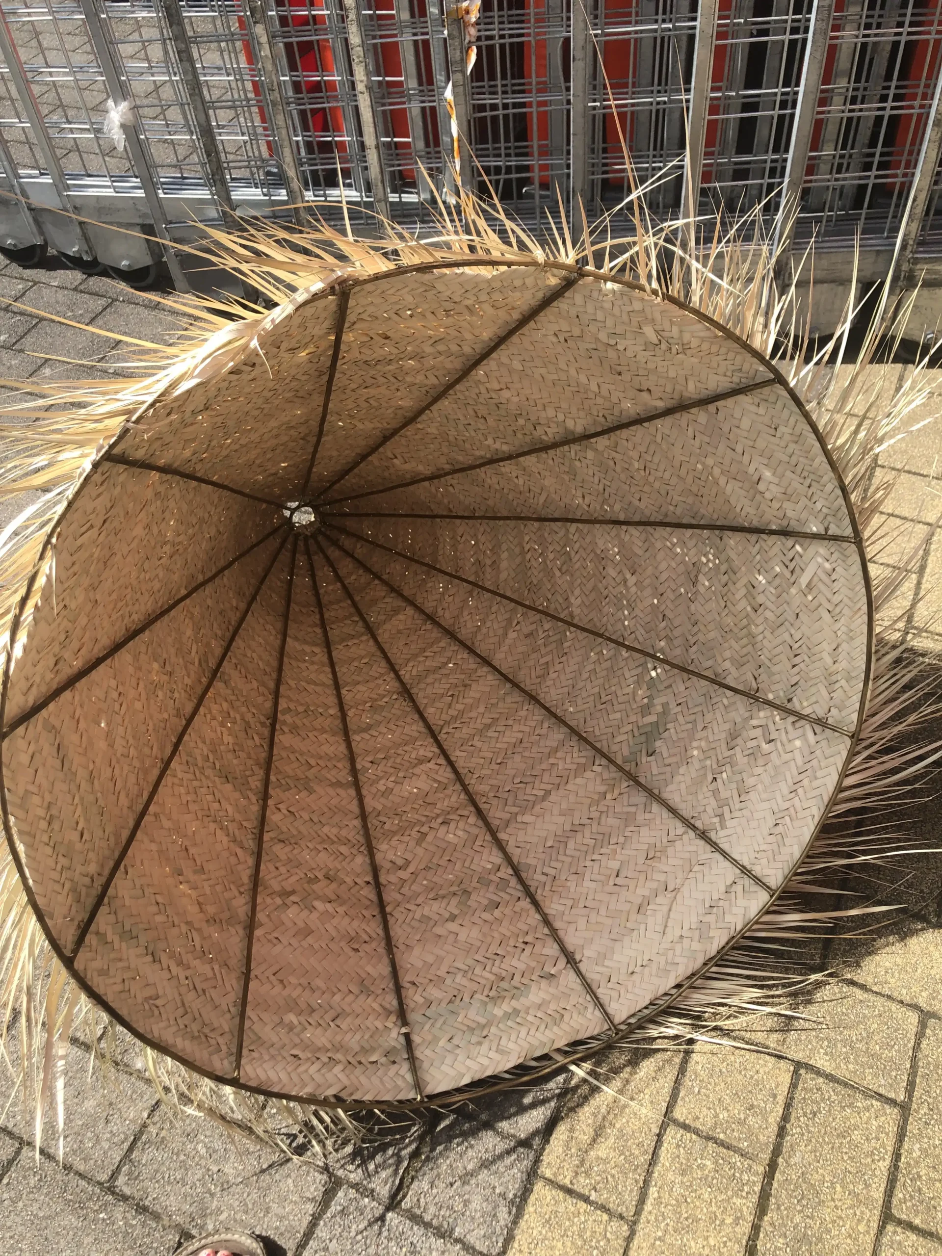 hoge wilde lamp van palmbladeren - 85 cm - Afbeelding 4