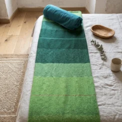 Dunne groene wollen deken