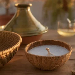 Candle in coconut